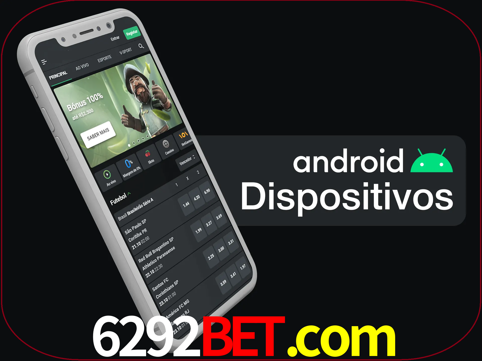 O aplicativo suporta a maioria de todos os dispositivos Android.