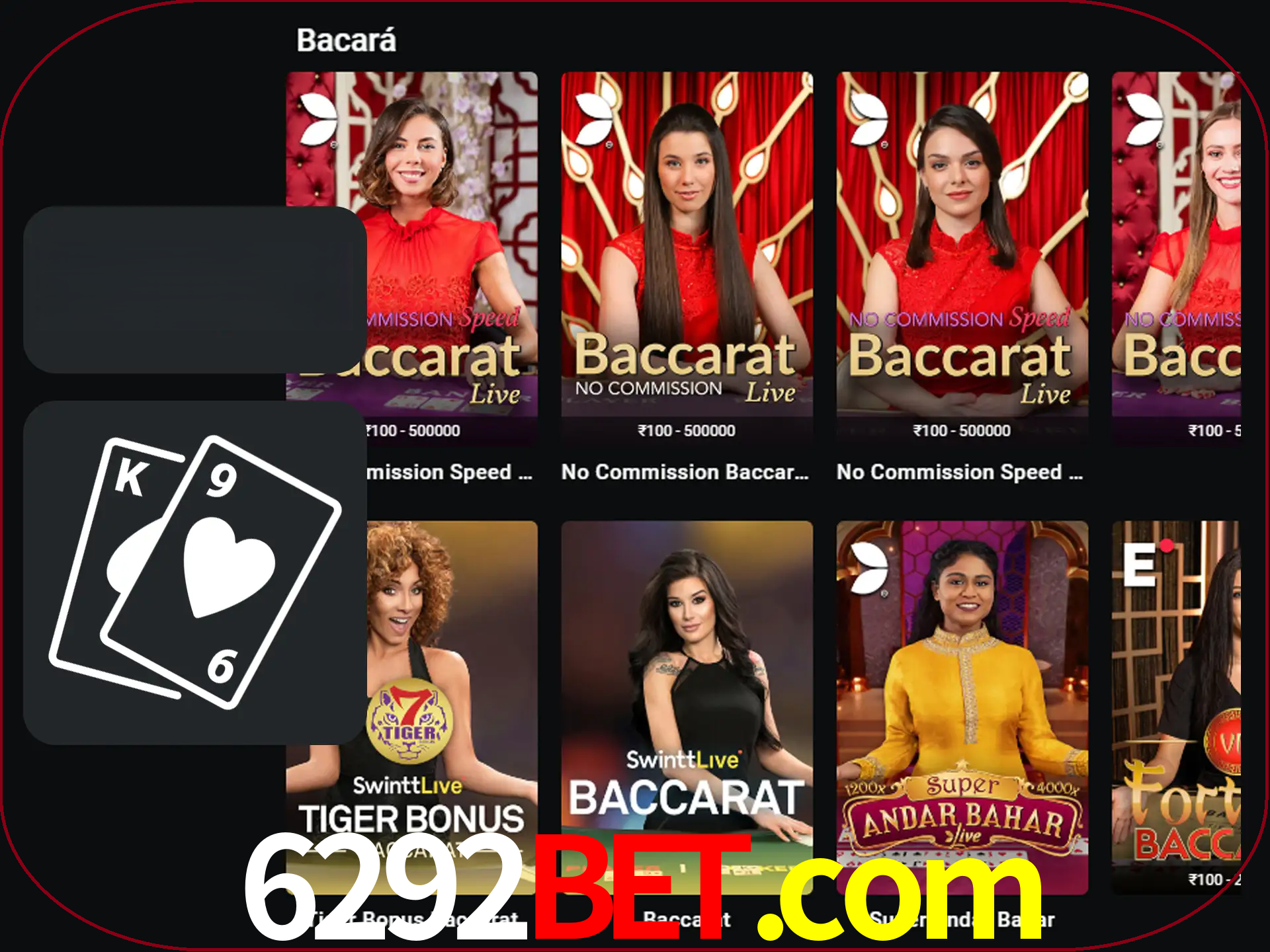 Ganhe muito dinheiro jogando jogos de bacará.